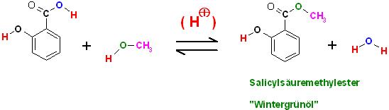 Veresterung Salicylsäure m. MeOH, (H(+)).JPG